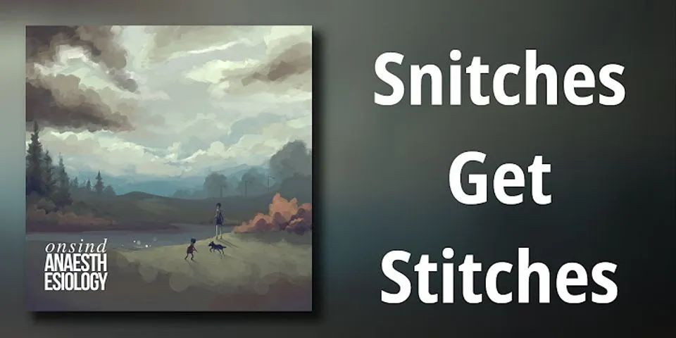 snitches get stitches là gì - Nghĩa của từ snitches get stitches