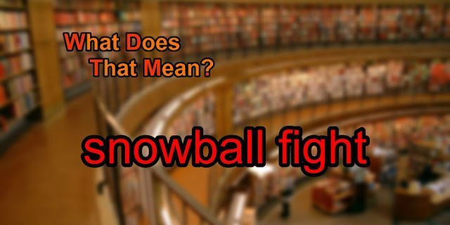 snowball fight là gì - Nghĩa của từ snowball fight