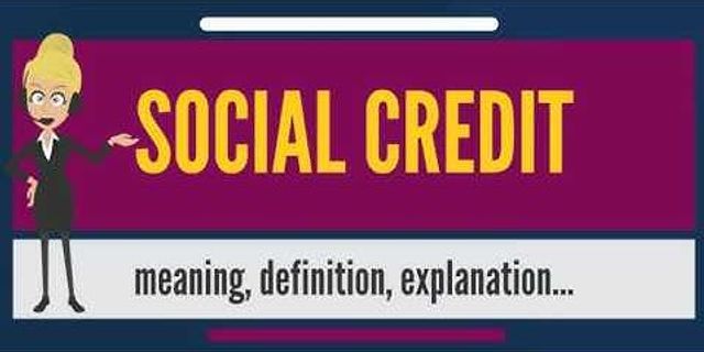 social credit là gì - Nghĩa của từ social credit
