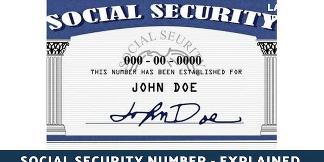 social security number là gì - Nghĩa của từ social security number