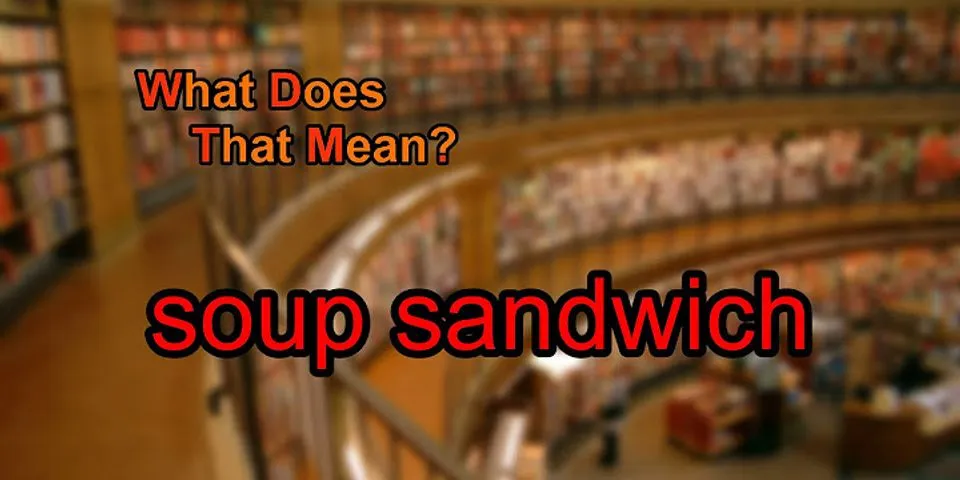 soup sandwhich là gì - Nghĩa của từ soup sandwhich
