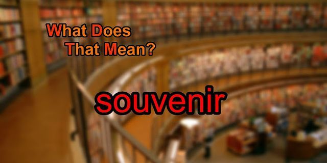 souvenir là gì - Nghĩa của từ souvenir