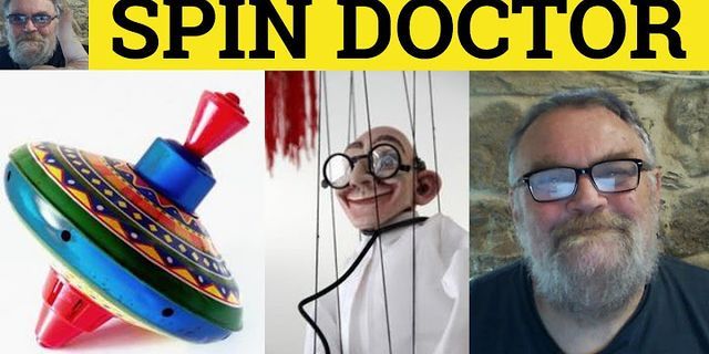 spin doctors là gì - Nghĩa của từ spin doctors