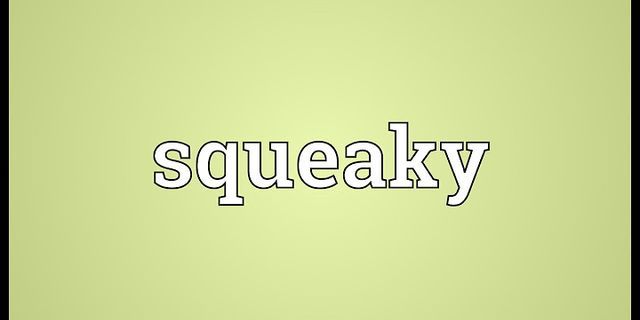 squeaky là gì - Nghĩa của từ squeaky