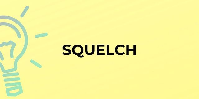 squelchey là gì - Nghĩa của từ squelchey