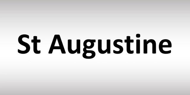st. augustine là gì - Nghĩa của từ st. augustine