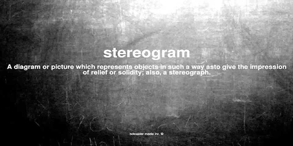stereogram là gì - Nghĩa của từ stereogram
