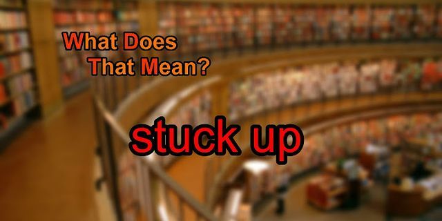 stuckup là gì - Nghĩa của từ stuckup
