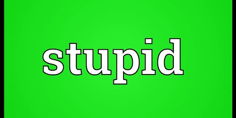 stupid random là gì - Nghĩa của từ stupid random