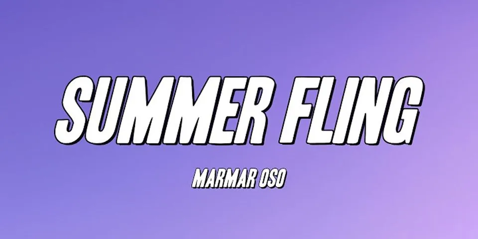 summer fling là gì - Nghĩa của từ summer fling
