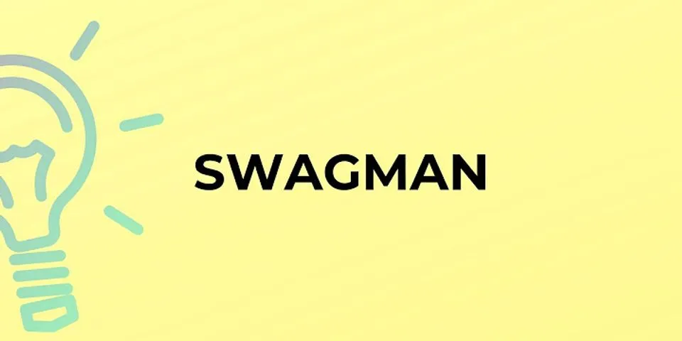 swagman là gì - Nghĩa của từ swagman