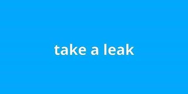 take a leak là gì - Nghĩa của từ take a leak