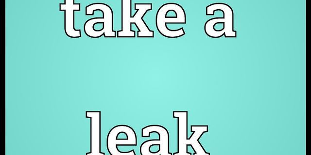 taking a leak là gì - Nghĩa của từ taking a leak
