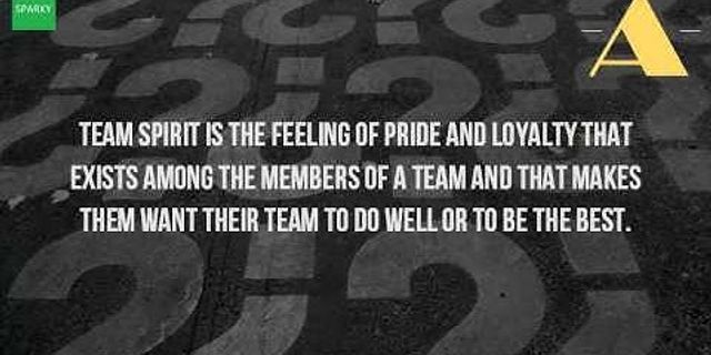 team spirit là gì - Nghĩa của từ team spirit