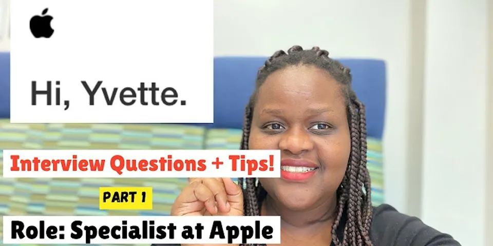 Technical specialist interview questions Apple