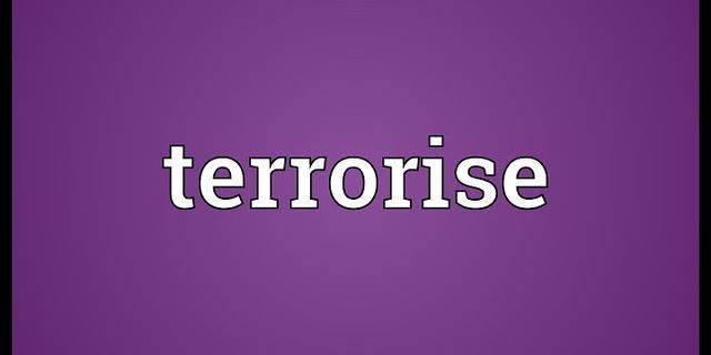 terrorised là gì - Nghĩa của từ terrorised