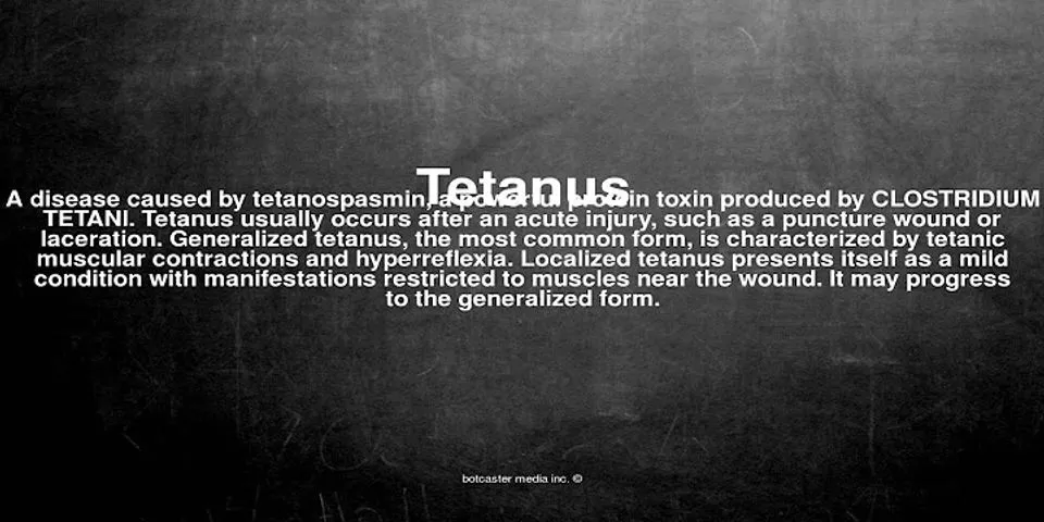 tetanus là gì - Nghĩa của từ tetanus