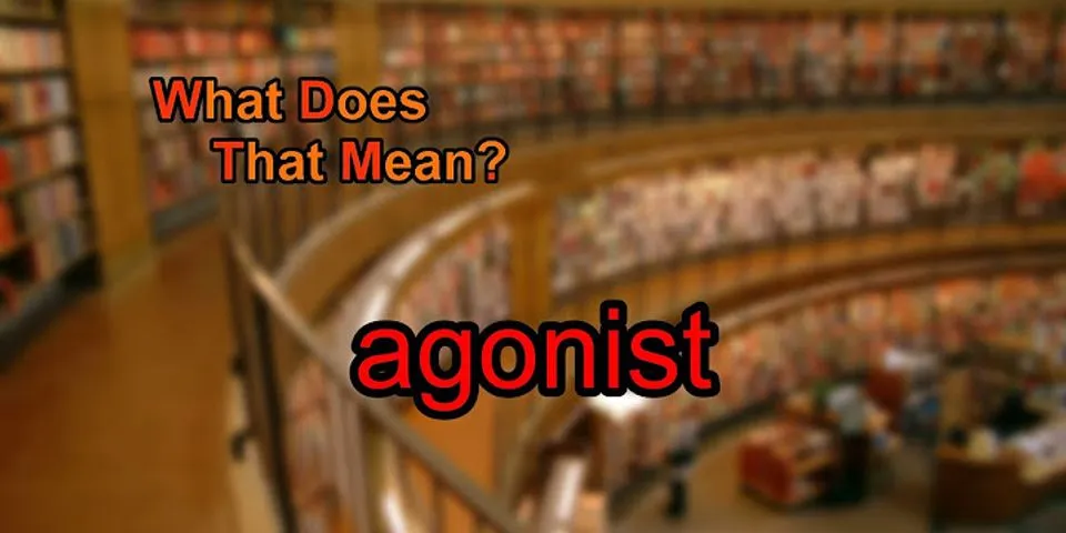 the agonist là gì - Nghĩa của từ the agonist