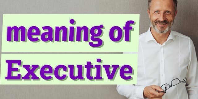 the executive là gì - Nghĩa của từ the executive