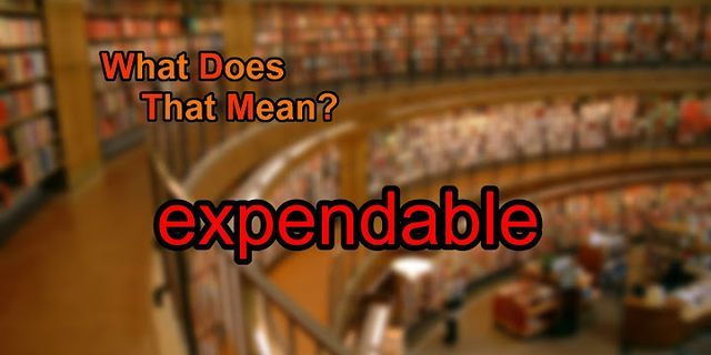 the expendables là gì - Nghĩa của từ the expendables