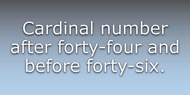 the forty five là gì - Nghĩa của từ the forty five