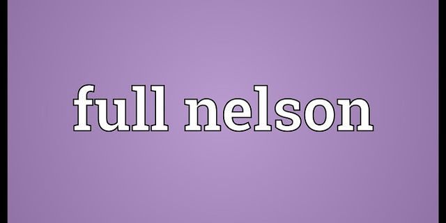 the full nelson là gì - Nghĩa của từ the full nelson