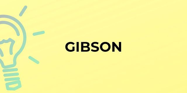 the gibson là gì - Nghĩa của từ the gibson