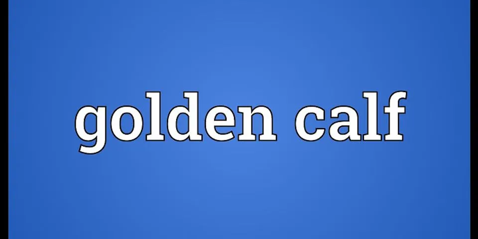 the golden calf là gì - Nghĩa của từ the golden calf