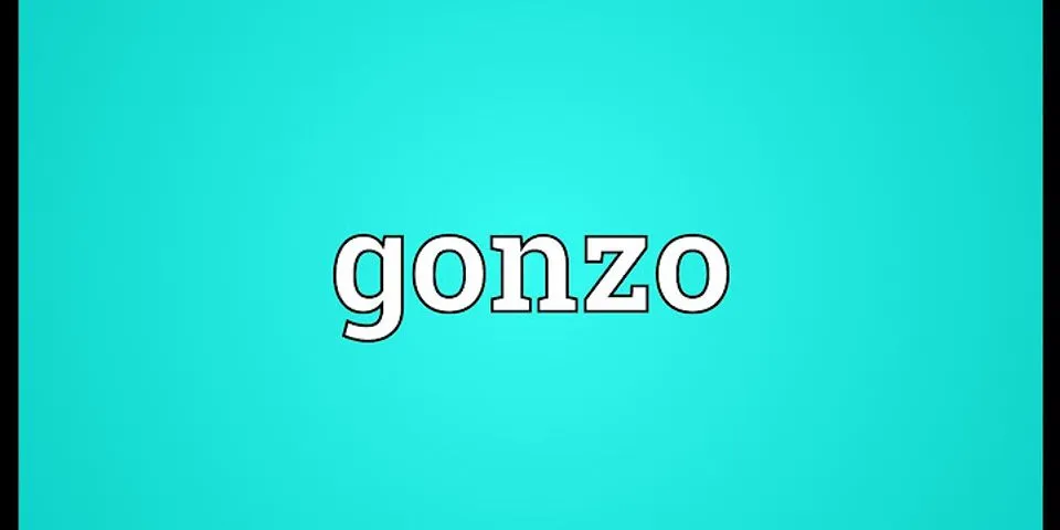 the gonzo là gì - Nghĩa của từ the gonzo