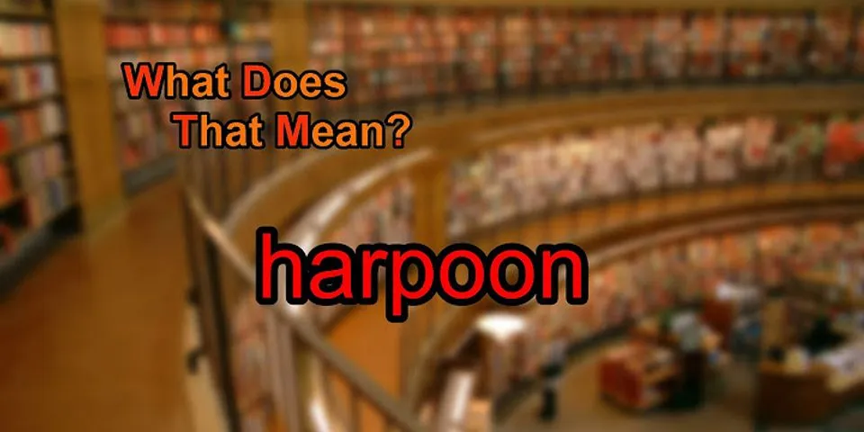 the harpoon là gì - Nghĩa của từ the harpoon