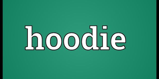 the hoodie là gì - Nghĩa của từ the hoodie
