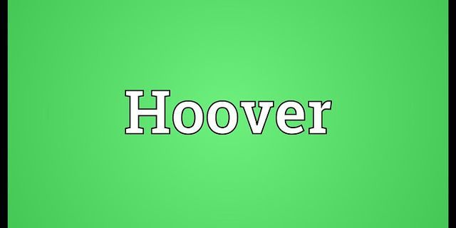 the hoover là gì - Nghĩa của từ the hoover