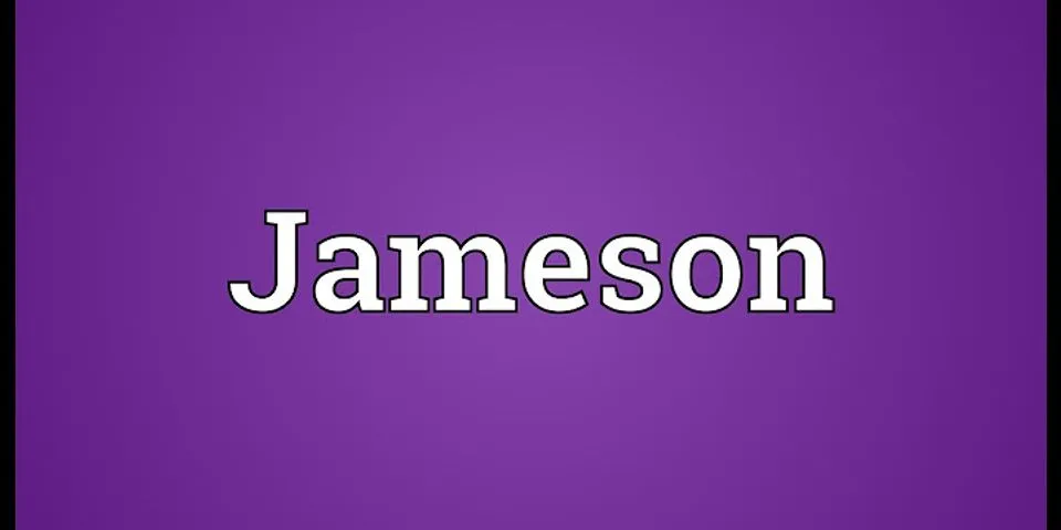 the jameson là gì - Nghĩa của từ the jameson