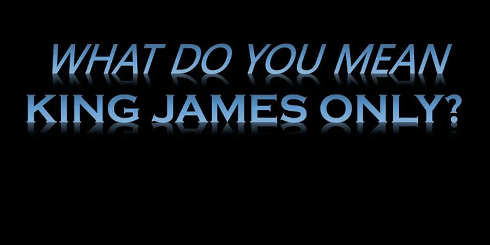 the king james là gì - Nghĩa của từ the king james