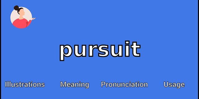 the pursuit là gì - Nghĩa của từ the pursuit