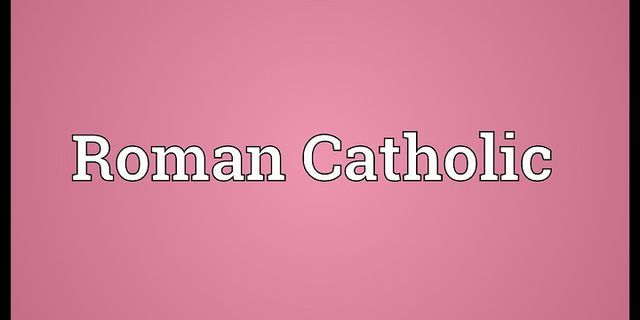 the roman catholic là gì - Nghĩa của từ the roman catholic