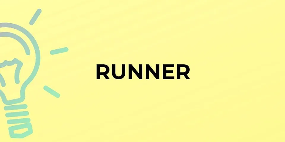 the runner là gì - Nghĩa của từ the runner