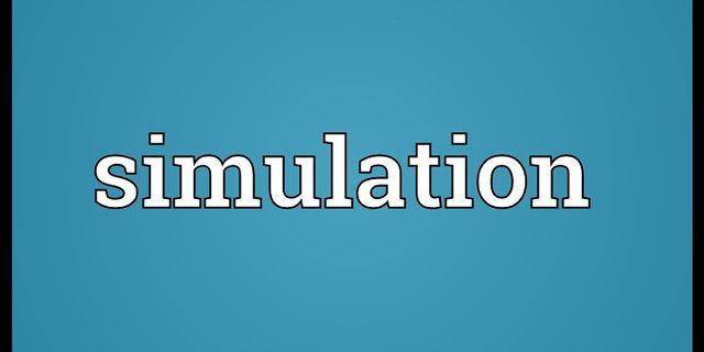 the simulation là gì - Nghĩa của từ the simulation