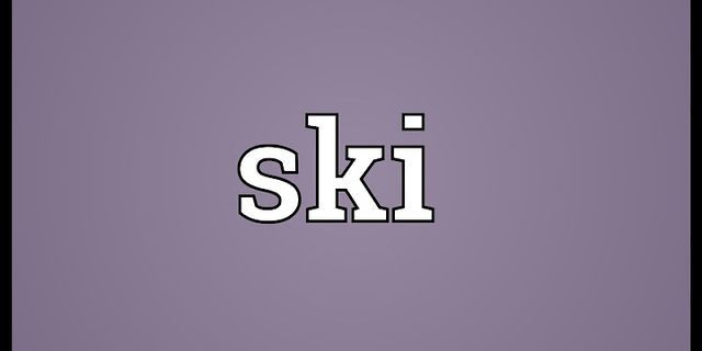 the ski là gì - Nghĩa của từ the ski
