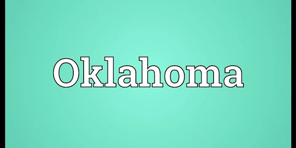 the state of oklahoma là gì - Nghĩa của từ the state of oklahoma