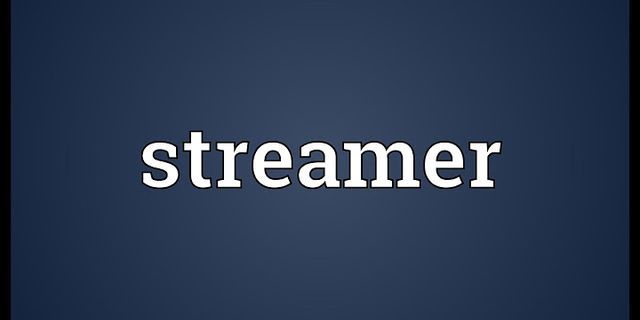 the streamer là gì - Nghĩa của từ the streamer
