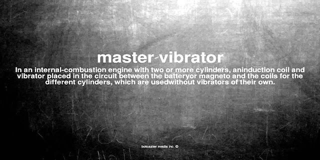 the vibrator là gì - Nghĩa của từ the vibrator