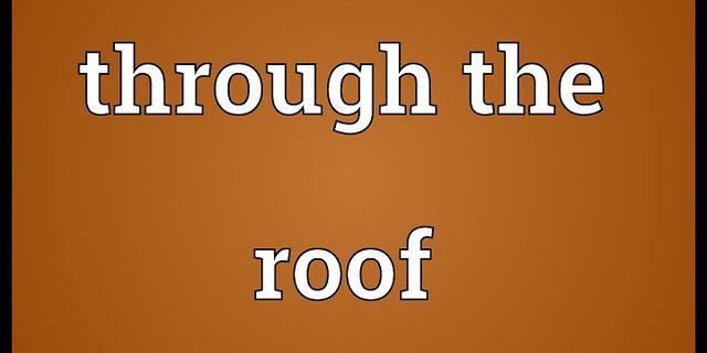 through the roof là gì - Nghĩa của từ through the roof