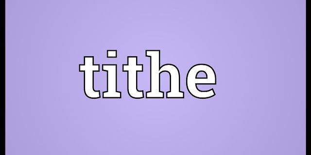 tithee là gì - Nghĩa của từ tithee