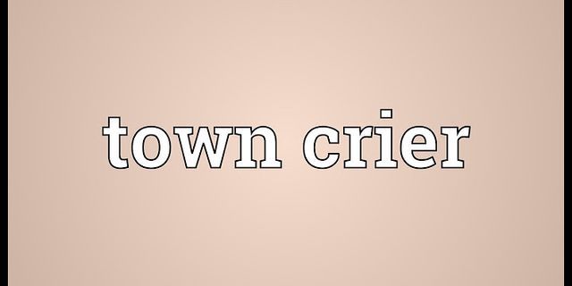 town crier là gì - Nghĩa của từ town crier