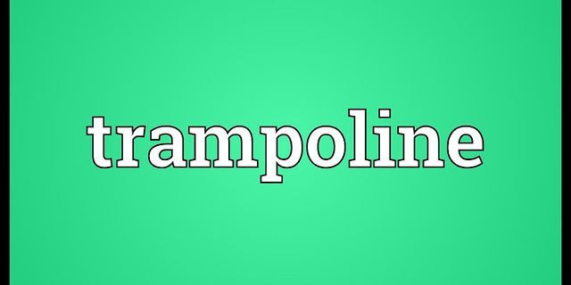 trampoline là gì - Nghĩa của từ trampoline