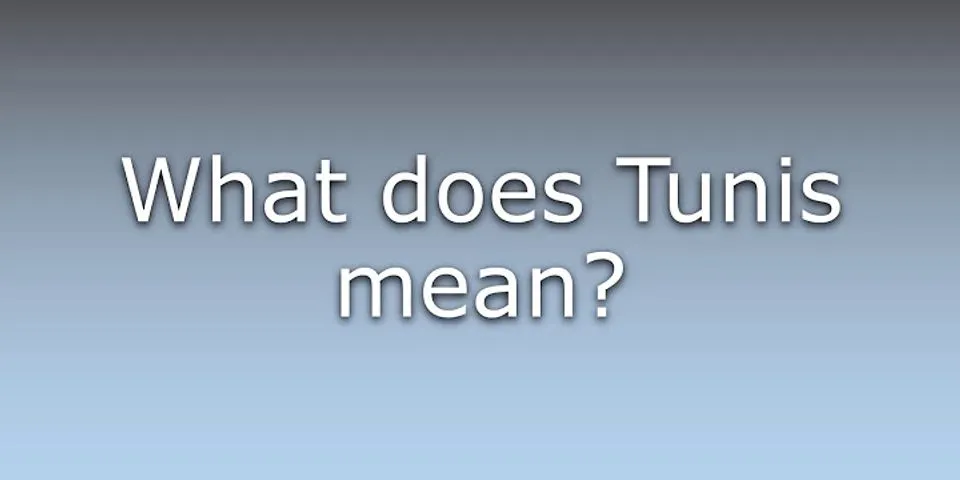 tunis là gì - Nghĩa của từ tunis