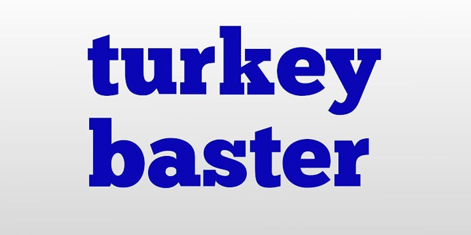 turkey baster baby là gì - Nghĩa của từ turkey baster baby