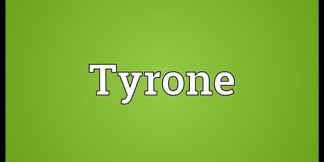 tyrone là gì - Nghĩa của từ tyrone