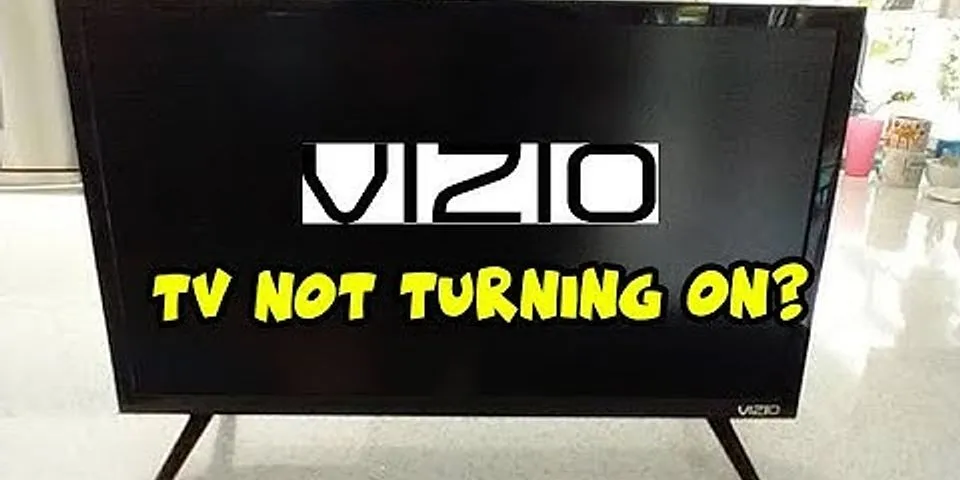 Vizio TV shows logo then turns off